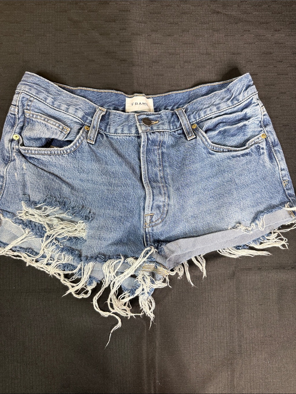 Frame Denim Light Blue Distressed Cutoff Shorts Size 28 Preppy Y2K